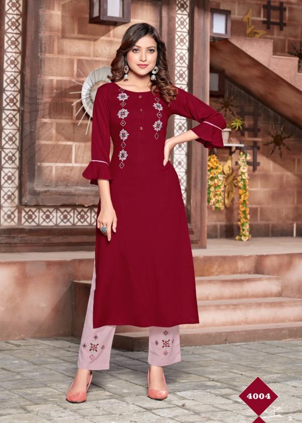 4 Colours Lime Light-Rayon-Kurti-With-Bottom